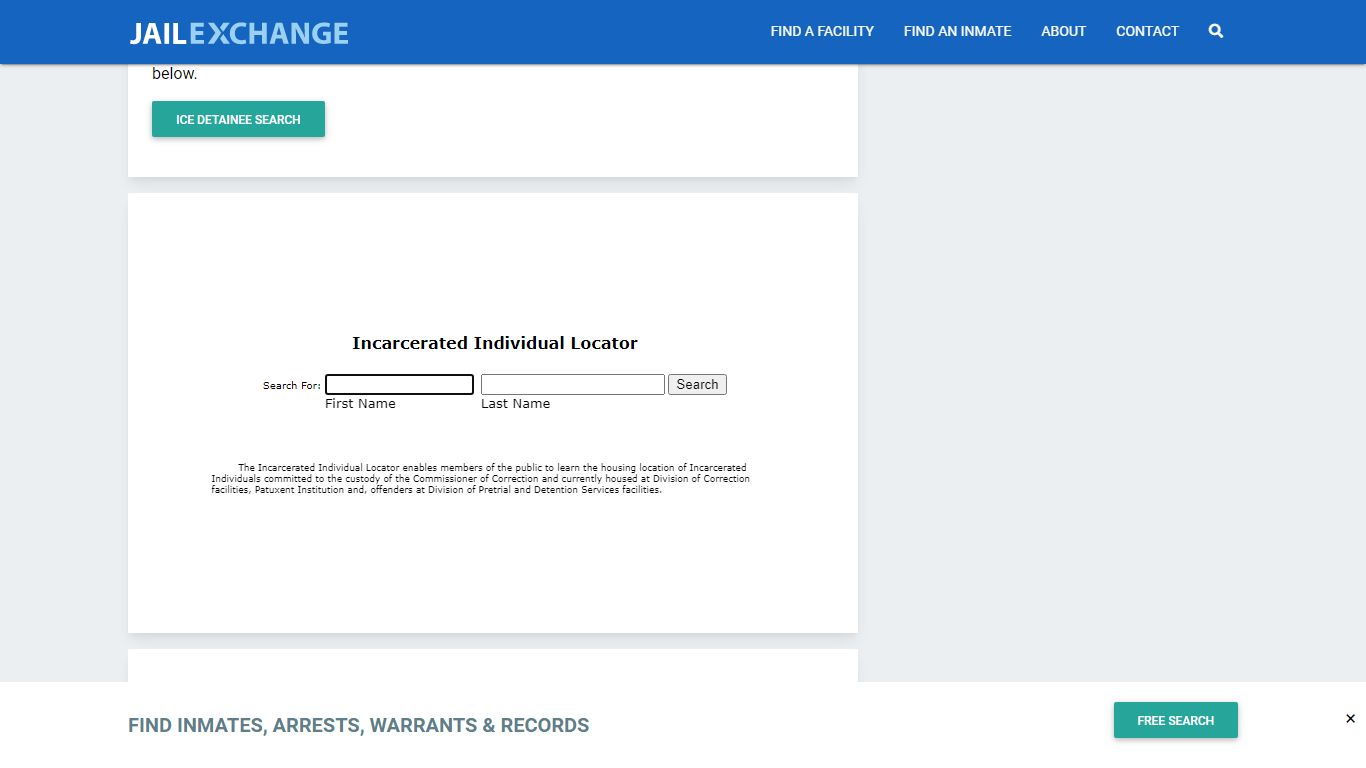 Prince George’s County Correctional Center Inmate Search - Jail Exchange